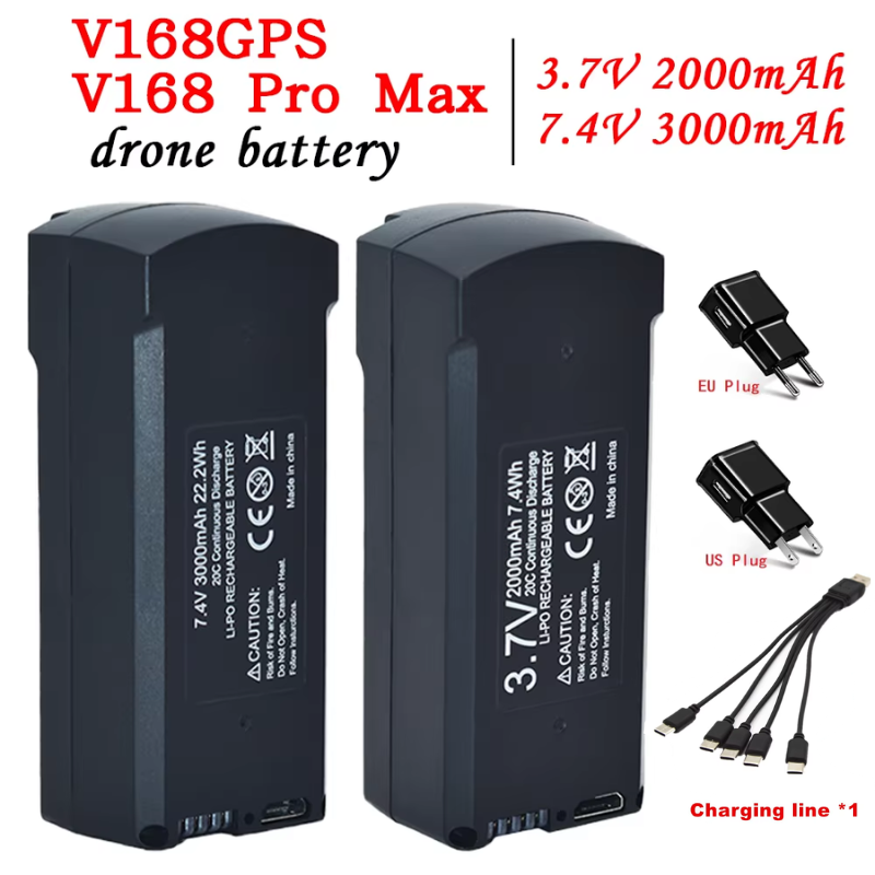 Drone Battery Lipo - GPS V198 7.4V 3000mAh Batterij RC