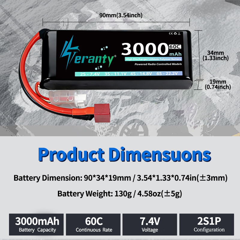 TERANTY 2S 3000mAh Lipo Batter - Drone Battery 3S recensie en prijs