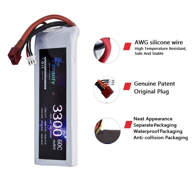 2S 7.4V LiPo Batterij 3300mAh  - Drone Battery 3S recensie en prijs